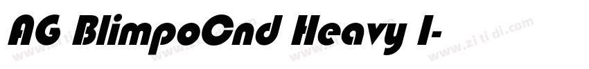 AG BlimpoCnd Heavy I字体转换